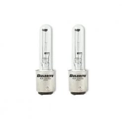 KX-2000 60-Watt T3 Krypton/Xenon Light Bulb with Double-Contact Bayonet (BA15D) Base, Clear, 2700K (2-Pack) by Bulbrite