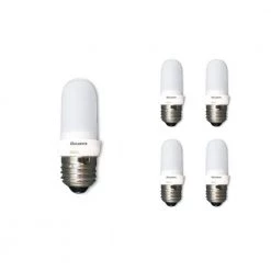Mini 100-Watt Equivalent T8 with Medium Screw Base E26 in Frost Finish Dimmable 2900K Halogen Light Bulb (5-Pack) by Bulbrite