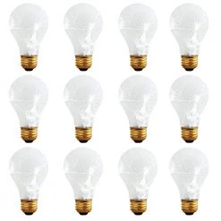 75-Watt Equivalent 5/6in. DWNLGT w/ Medium Screw Base E26 in White Finish Dimmable 4000K Incandescent Light Bulb 12-Pack by Bulbrite