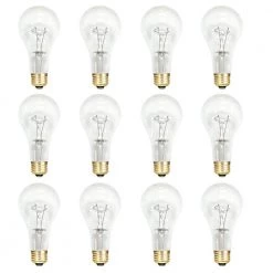 150-Watt A21 Dimmable Warm White Light Incandescent Light Bulb (12-Pack) by Bulbrite