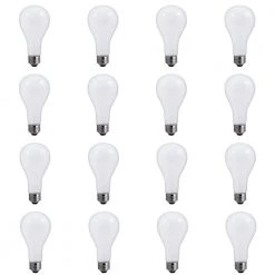 50/100/150-Watt A21 Frost Dimmable Light 3-Way Incandescent Light Bulb Warm White (12-Pack) by Bulbrite