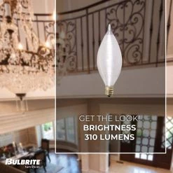 40-Watt C11 Dimmable (E12) Candelabra Screw Base Incandescent Light Bulb Spunlight Satin Amber 2200k (10-Pack) by Bulbrite -Deals Bulbrite Store bulbrite incandescent light bulbs 861020 4f 1000