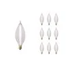 40-Watt C11 Dimmable (E12) Candelabra Screw Base Incandescent Light Bulb Spunlight Satin Amber 2200k (10-Pack) by Bulbrite