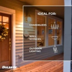 60-Watt B10 Clear Dimmable (E12) Candelabra Screw Base Warm White Light Incandescent Light Bulb, 2700K (50-Pack) by Bulbrite -Deals Bulbrite Store bulbrite incandescent light bulbs 861038 1f 1000