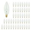 60-Watt B10 Clear Dimmable (E12) Candelabra Screw Base Warm White Light Incandescent Light Bulb, 2700K (50-Pack) by Bulbrite