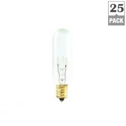 15-Watt T6 Clear Dimmable (E12) Candelabra Screw Base Warm White Light Incandescent Light Bulb, 2700K (25-Pack) by Bulbrite -Deals Bulbrite Store bulbrite incandescent light bulbs 861057 40 1000