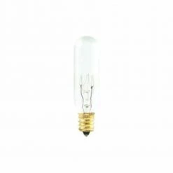 15-Watt T6 Clear Dimmable (E12) Candelabra Screw Base Warm White Light Incandescent Light Bulb, 2700K (25-Pack) by Bulbrite