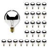 40-Watt G16.5 Half Chrome Dimmable (E12) Candelabra Screw Base Warm White Light Incandescent Light Bulb, 2700K (25-Pack) by Bulbrite -Deals Bulbrite Store bulbrite incandescent light bulbs 861159 64 1000