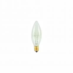 40-Watt B8 Clear Dimmable (E12) Candelabra Screw Base, Warm White Light Incandescent Light Bulb, 2700K (50-Pack) by Bulbrite