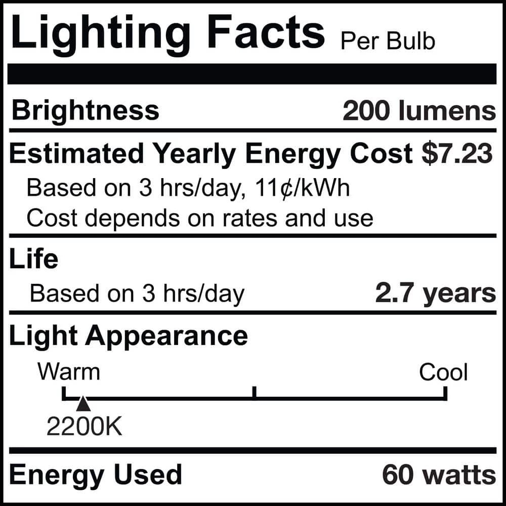 60-Watt ST18 Incandescent Light Bulb Medium Base (E26) Antique Nostalgic Thread 2200K (4-Pack) by Bulbrite 8 60-Watt ST18 Incandescent Light Bulb Medium Base (E26) Antique Nostalgic Thread 2200K (4-Pack) by Bulbrite - Image 6