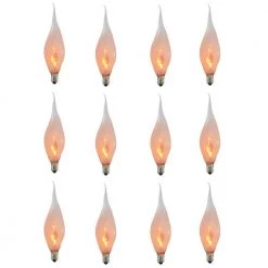 3-Watt CA5 Silicone Dimmable (E12) Candelabra Screw Base Warm White Light Incandescent Light Bulb, 2700K (12-Pack) by Bulbrite