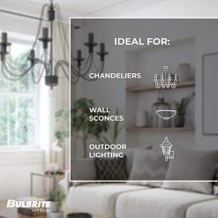 7.5-Watt CA5 Clear Dimmable (E12) Candelabra Screw Base Warm White Light Incandescent Light Bulb, 2700K (50-Pack) by Bulbrite -Deals Bulbrite Store bulbrite incandescent light bulbs 861260 1f 1000