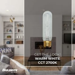60-Watt T10 Clear Dimmable Warm White Light Incandescent Light Bulb (25-Pack) by Bulbrite -Deals Bulbrite Store bulbrite incandescent light bulbs 861273 4f 1000
