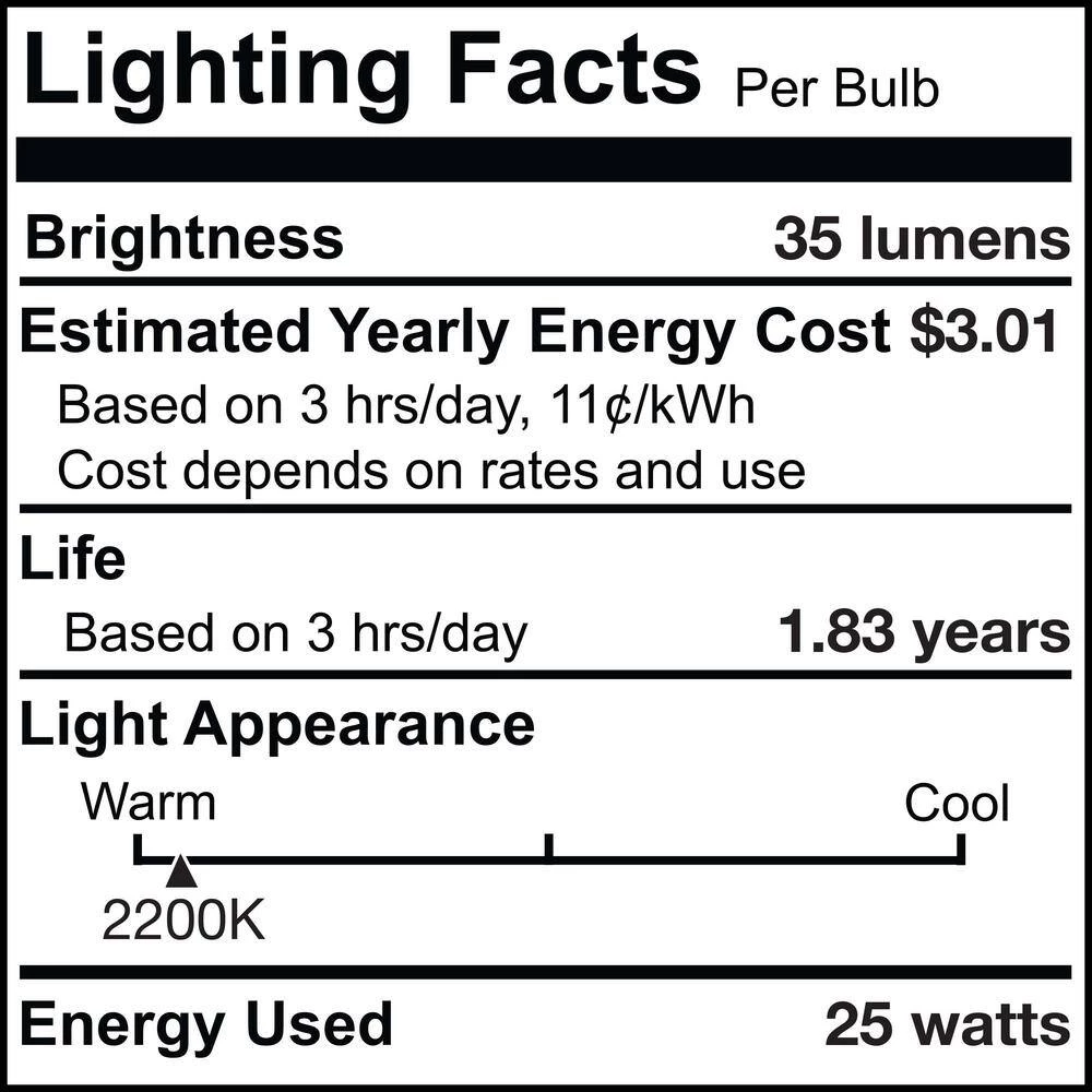25-Watt ST15 Dimmable Candelabra Base (E12) Incandescent Light Bulb Antique Nostalgic Thread 2200K (4-Pack) by Bulbrite 8 25-Watt ST15 Dimmable Candelabra Base (E12) Incandescent Light Bulb Antique Nostalgic Thread 2200K (4-Pack) by Bulbrite - Image 6