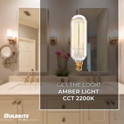 40-Watt T8 Dimmable Candelabra Base (E12) Incandescent Light Bulb Antique Nostalgic Thread 2200K (4-Pack) by Bulbrite -Deals Bulbrite Store bulbrite incandescent light bulbs 861383 4f 1000