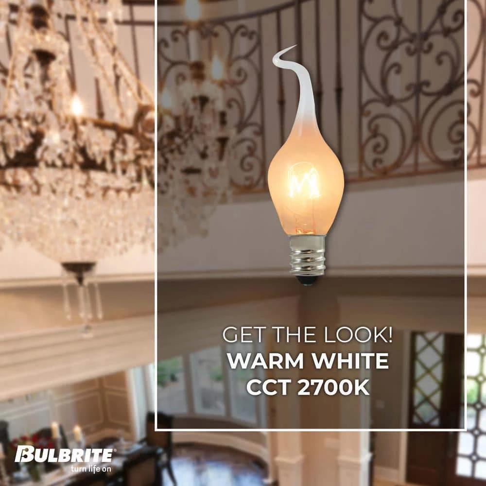 6-Watt S6 Silicone Dimmable (E12) Candelabra Screw Base Incandescent Light Bulb, 2700k (25-Pack) by Bulbrite 5 6-Watt S6 Silicone Dimmable (E12) Candelabra Screw Base Incandescent Light Bulb, 2700k (25-Pack) by Bulbrite - Image 3