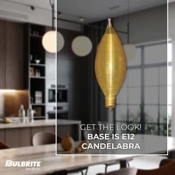 25-Watt C11 Dimmable (E12) Candelabra Screw Base Incandescent Light Bulb Spunlight Satin Amber 2200k (25-Pack) by Bulbrite -Deals Bulbrite Store bulbrite incandescent light bulbs 861976 4f 1000