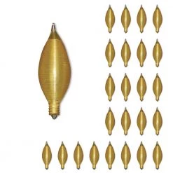 25-Watt C11 Dimmable (E12) Candelabra Screw Base Incandescent Light Bulb Spunlight Satin Amber 2200k (25-Pack) by Bulbrite