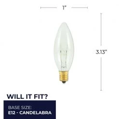 15-Watt B8 Clear Dimmable Candelabra Base (E12) Incandescent Light Bulb 2700K (50-Pack) by Bulbrite -Deals Bulbrite Store bulbrite incandescent light bulbs 861984 76 1000