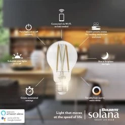 60 Watt Equivalent ST18 with Medium Screw Base E26 in Clear Finish Dimmable 2200-6500K Solana WIFI LED Light Bulb 1-Pack by Bulbrite -Deals Bulbrite Store bulbrite led light bulbs 291120 4f 1000