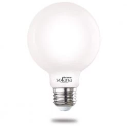 60 Watt equivalent G25 with Medium Screw Base E26 in Milky Finish Dimmable 2200-6500K Solana WIFI LED Light Bulb 1-Pack by Bulbrite