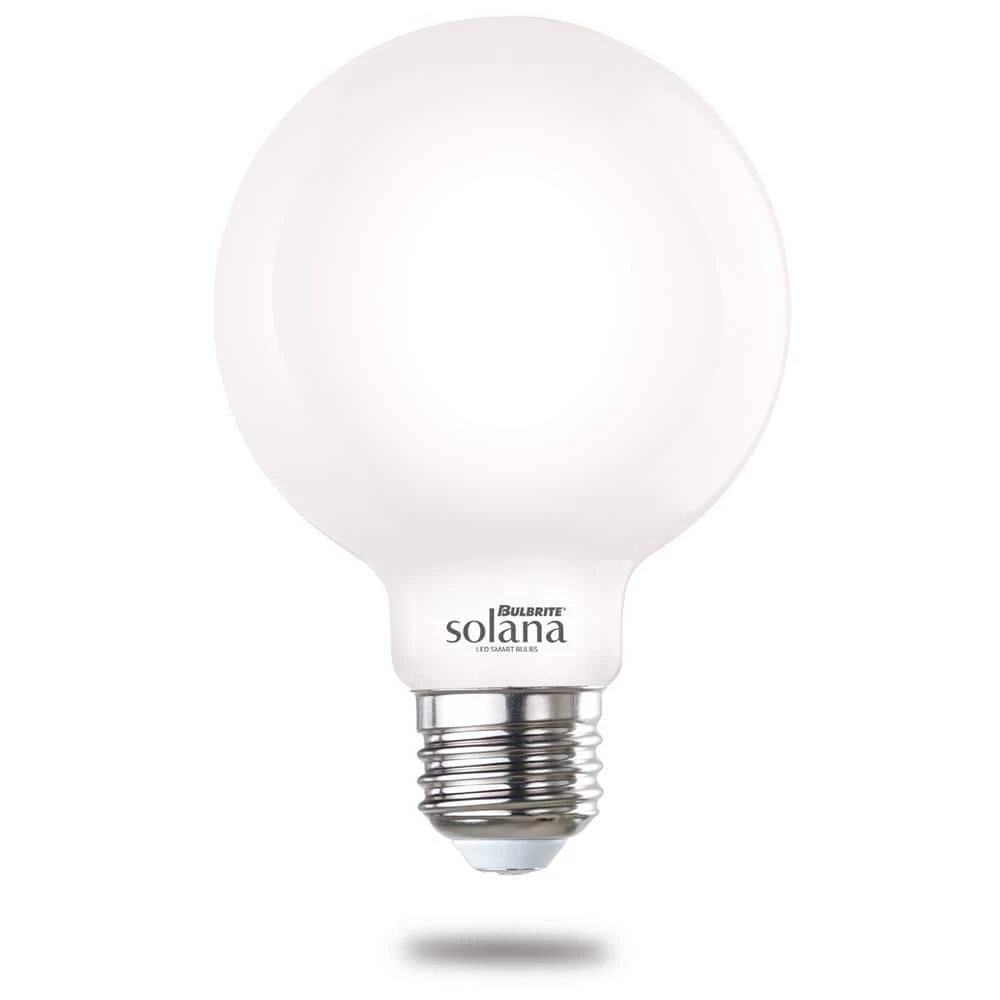 60 Watt equivalent G25 with Medium Screw Base E26 in Milky Finish Dimmable 2200-6500K Solana WIFI LED Light Bulb 1-Pack by Bulbrite 3 60 Watt equivalent G25 with Medium Screw Base E26 in Milky Finish Dimmable 2200-6500K Solana WIFI LED Light Bulb 1-Pack by Bulbrite