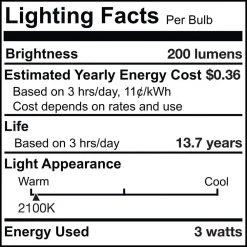 25W Equivalent Amber Light T9 Dimmable LED Filament Light Bulb (2-Pack) by Bulbrite -Deals Bulbrite Store bulbrite led light bulbs 861359 fa 1000