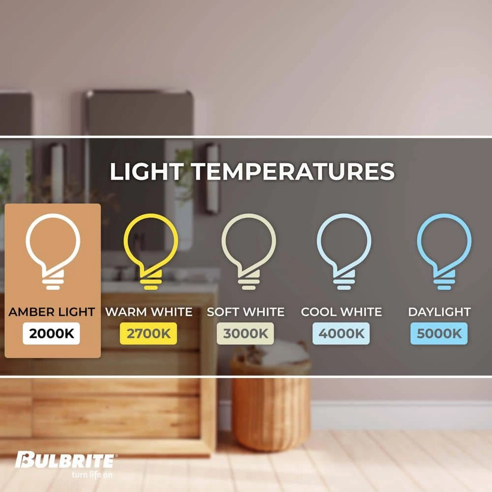 40W Equivalent Amber Light T9 Dimmable LED Filament Light Bulb (2-Pack) by Bulbrite 6 40W Equivalent Amber Light T9 Dimmable LED Filament Light Bulb (2-Pack) by Bulbrite - Image 4