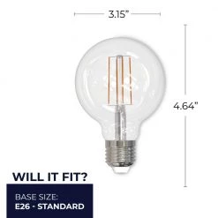 60W Equivalent Warm White Light G25 Dimmable LED Filament Light Bulb (4-Pack) by Bulbrite 15 60W Equivalent Warm White Light G25 Dimmable LED Filament Light Bulb (4-Pack) by Bulbrite -Deals Bulbrite Store bulbrite led light bulbs 861406 76 1000