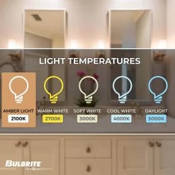 25W Dimmable CA10 (E12) Candelabra Screw Base Amber Light LED Filament Light Bulb, Antique thread, 2100K (4-Pack) by Bulbrite -Deals Bulbrite Store bulbrite led light bulbs 861407 1f 1000