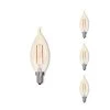 25W Dimmable CA10 (E12) Candelabra Screw Base Amber Light LED Filament Light Bulb, Antique thread, 2100K (4-Pack) by Bulbrite -Deals Bulbrite Store bulbrite led light bulbs 861407 64 1000