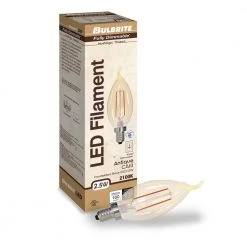 25W Dimmable CA10 (E12) Candelabra Screw Base Amber Light LED Filament Light Bulb, Antique thread, 2100K (4-Pack) by Bulbrite -Deals Bulbrite Store bulbrite led light bulbs 861407 c3 1000