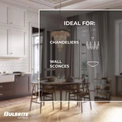 25W Amber Light T6 Dimmable (E12) Candelabra Screw Base LED Filament Light Bulb Antigue thread, 2100K(4-Pack) by Bulbrite -Deals Bulbrite Store bulbrite led light bulbs 861408 44 1000