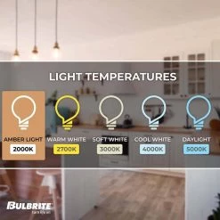60W Equivalent Amber Light ST18 Dimmable LED Filament Light Bulb (2-Pack) by Bulbrite -Deals Bulbrite Store bulbrite led light bulbs 861410 1f 1000