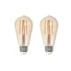 60W Equivalent Amber Light ST18 Dimmable LED Filament Light Bulb (2-Pack) by Bulbrite -Deals Bulbrite Store bulbrite led light bulbs 861410 64 1000