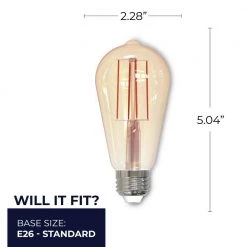 60W Equivalent Amber Light ST18 Dimmable LED Filament Light Bulb (2-Pack) by Bulbrite -Deals Bulbrite Store bulbrite led light bulbs 861410 76 1000