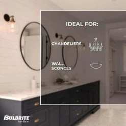 25W Dimmable CA10 (E12) Candelabra Screw Base Warm White Light Clear LED Filament Light Bulb,2700K (4-Pack) by Bulbrite -Deals Bulbrite Store bulbrite led light bulbs 861414 44 1000