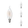 40W Equivalent Dimmable CA10 (E12) Candelabra Screw Base Warm White Light Clear LED Filament Light Bulb,2700K (4-Pack) by Bulbrite -Deals Bulbrite Store bulbrite led light bulbs 861415 64 1000