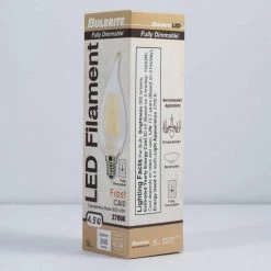 40-Watt CA10 Dimmable (E12) Candelabra Screw Base LED Warm White Light Milky Light Bulb, 2700K (4-Pack) by Bulbrite -Deals Bulbrite Store bulbrite led light bulbs 861416 1f 1000