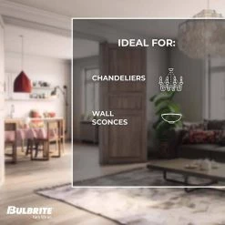 40W Equivalent Dimmable Warm White Light CA10 (E12) Candelabra Screw Base LED Filament Milky Light Bulb, 2700K (4-Pack) by Bulbrite -Deals Bulbrite Store bulbrite led light bulbs 861416 44 1000 1