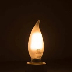 40-Watt CA10 Dimmable (E12) Candelabra Screw Base LED Warm White Light Milky Light Bulb, 2700K (4-Pack) by Bulbrite -Deals Bulbrite Store bulbrite led light bulbs 861416 4f 1000