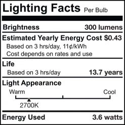 40W Equivalent Dimmable Warm White Light CA10 (E12) Candelabra Screw Base LED Filament Milky Light Bulb, 2700K (4-Pack) by Bulbrite -Deals Bulbrite Store bulbrite led light bulbs 861416 fa 1000