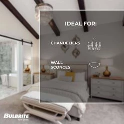 40W Dimmable (E12) Candelabra Screw Base Warm White Light Clear CA10 LED Filament Light Bulb, 3000K (4-Pack) by Bulbrite -Deals Bulbrite Store bulbrite led light bulbs 861420 44 1000