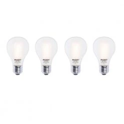 60W Equivalent Warm White Light A19 Dimmable LED Filament Light Bulb (4-Pack) by Bulbrite