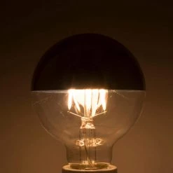 40W Equivalent Warm White Light G25 Dimmable LED Half Chrome Light Bulb (2-Pack) by Bulbrite -Deals Bulbrite Store bulbrite led light bulbs 861425 4f 1000