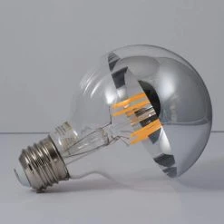 40W Equivalent Warm White Light G25 Dimmable LED Half Chrome Light Bulb (2-Pack) by Bulbrite -Deals Bulbrite Store bulbrite led light bulbs 861425 c3 1000