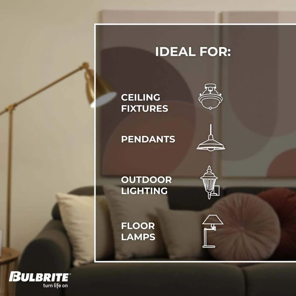 40W Equivalent Warm White Light A19 Dimmable LED Half Chrome Light Bulb (2-Pack) by Bulbrite 7 40W Equivalent Warm White Light A19 Dimmable LED Half Chrome Light Bulb (2-Pack) by Bulbrite - Image 5