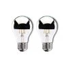 40W Equivalent Warm White Light A19 Dimmable LED Half Chrome Light Bulb (2-Pack) by Bulbrite -Deals Bulbrite Store bulbrite led light bulbs 861426 64 1000