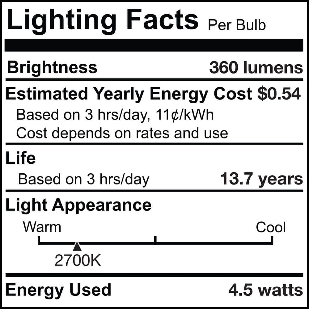 40W Equivalent Warm White Light A19 Dimmable LED Half Chrome Light Bulb (2-Pack) by Bulbrite 8 40W Equivalent Warm White Light A19 Dimmable LED Half Chrome Light Bulb (2-Pack) by Bulbrite - Image 6