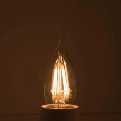 40W Equivalent Warm White Light CA10 Dimmable LED Filament Light Bulb (4-Pack) by Bulbrite -Deals Bulbrite Store bulbrite led light bulbs 861430 4f 1000